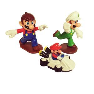 Nintendo Super Mario Luigi McDonalds Happy Meal Toys Lot of 3 Racer Kart Figure